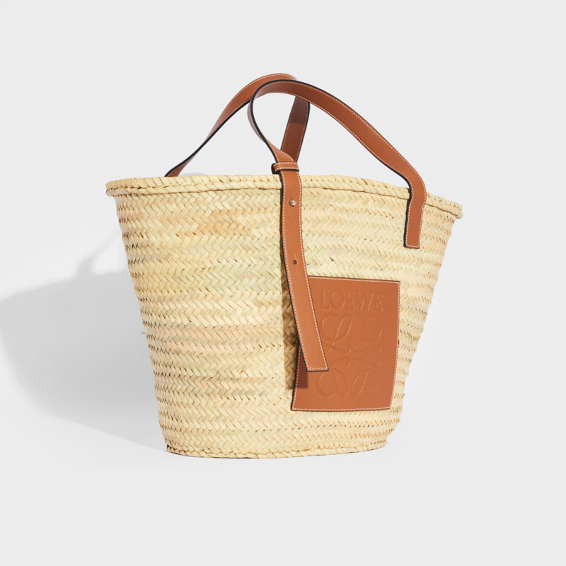 Large Basket Bag in Tan