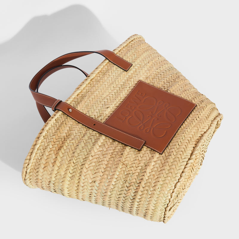 Large Basket Bag in Tan