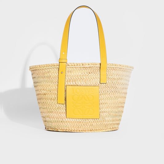 Large Basket Bag in Yellow