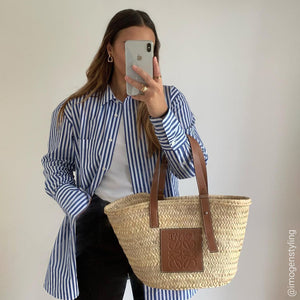 LOEWE Medium Basket Bag in Tan