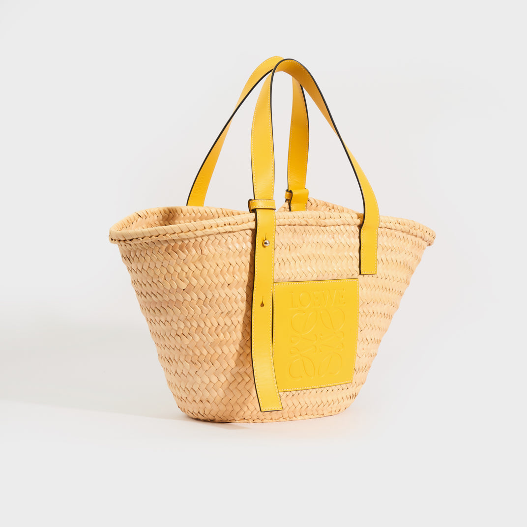LOEWE Medium Basket Bag in Yellow COCOON