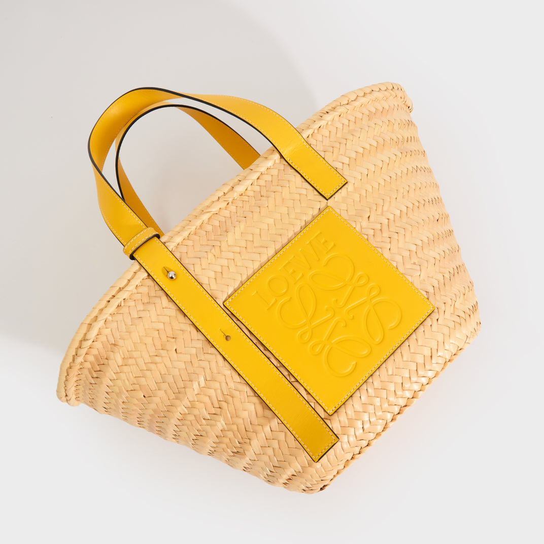 LOEWE Medium Basket Bag in Yellow