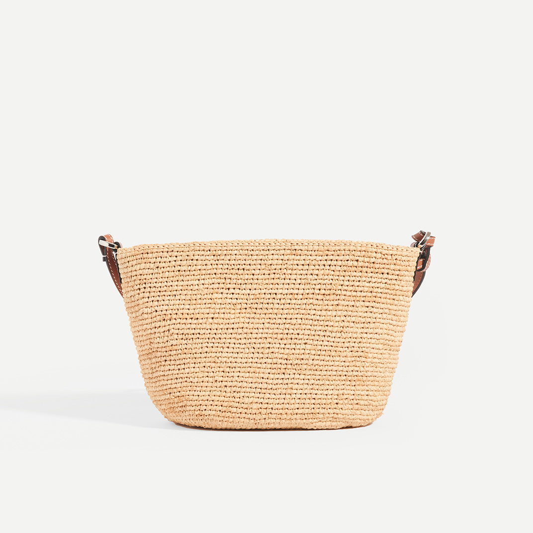 LOEWE X Paula's Ibiza Raffia and leather crossbody