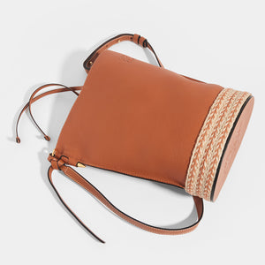 LOEWE X Paula's Ibiza Gate Bucket bag in Tan - Top View