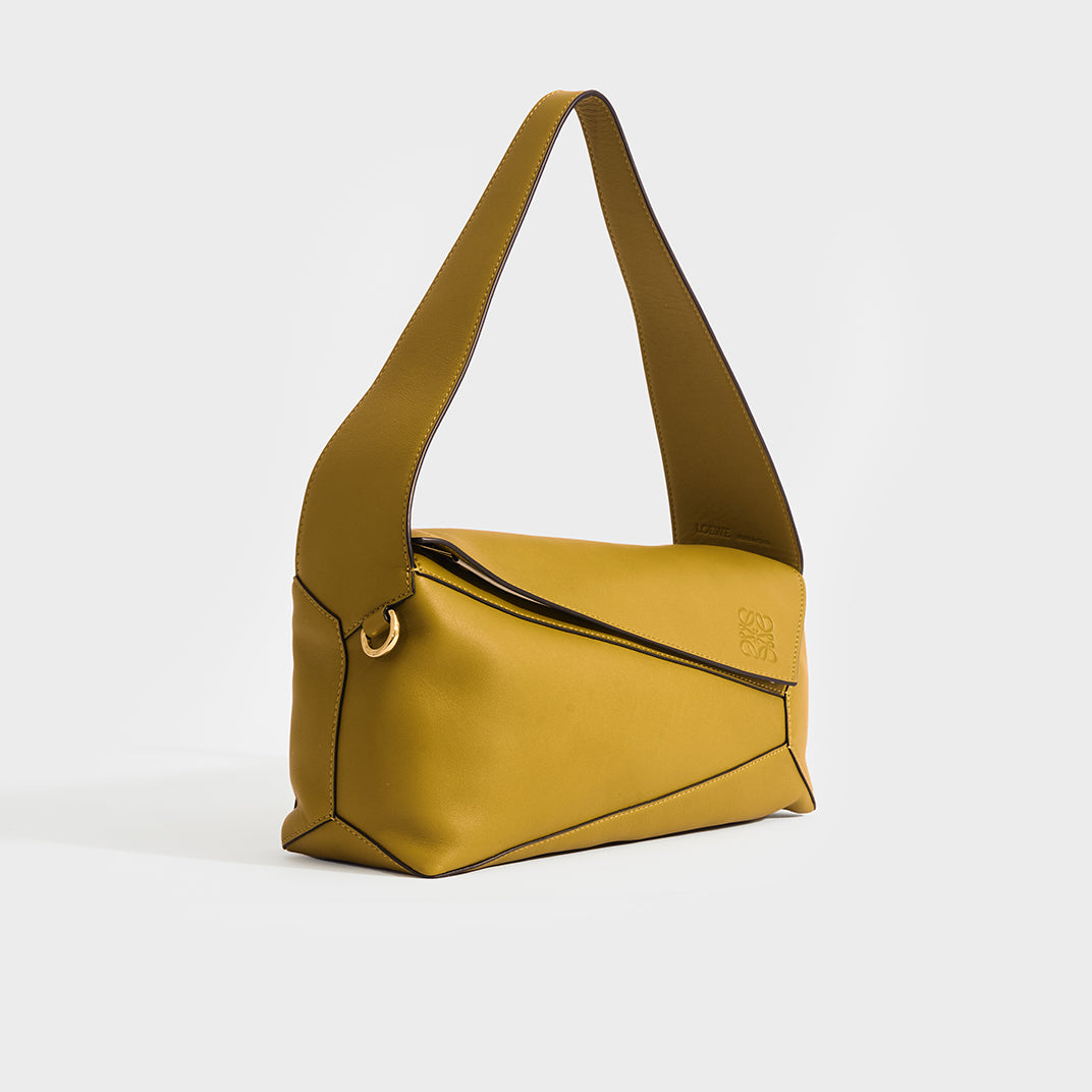 Puzzle Hobo Bag in Ochre Leather