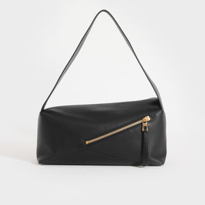 LOEWE Puzzle Leather Hobo Bag in Black