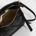 Mini Puzzle Bag in Black Leather