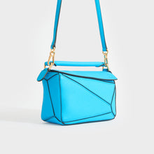 Load image into Gallery viewer, LOEWE Puzzle Mini Leather Shoulder Bag in Blue