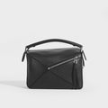 Small Puzzle Bag in Black Smooth Leather