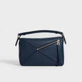 Small Puzzle Bag in Ocean Smooth Leather with Charms