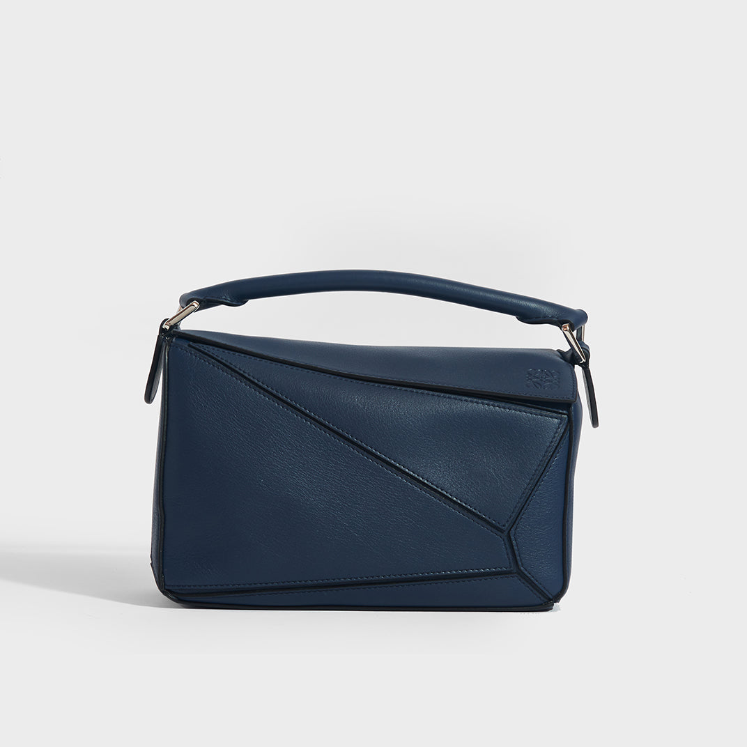 LOEWE Puzzle Small Smooth Leather Bag in Ocean