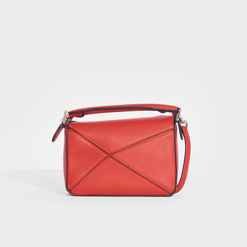 LOEWE Puzzle Mini Leather Shoulder Bag in Pomelo