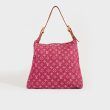 Load image into Gallery viewer, LOUIS VUITTON Monogram Denim Baggy GM Shoulder Bag in Fuschia 2008