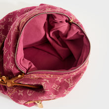 Load image into Gallery viewer, LOUIS VUITTON Monogram Denim Baggy GM Shoulder Bag in Fuschia 2008