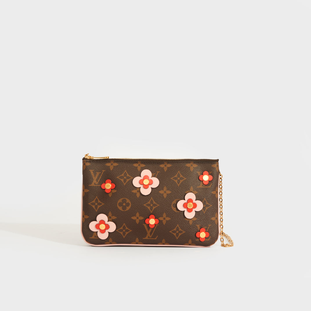 Louis Vuitton Monogram Double Zip Pochette Bag