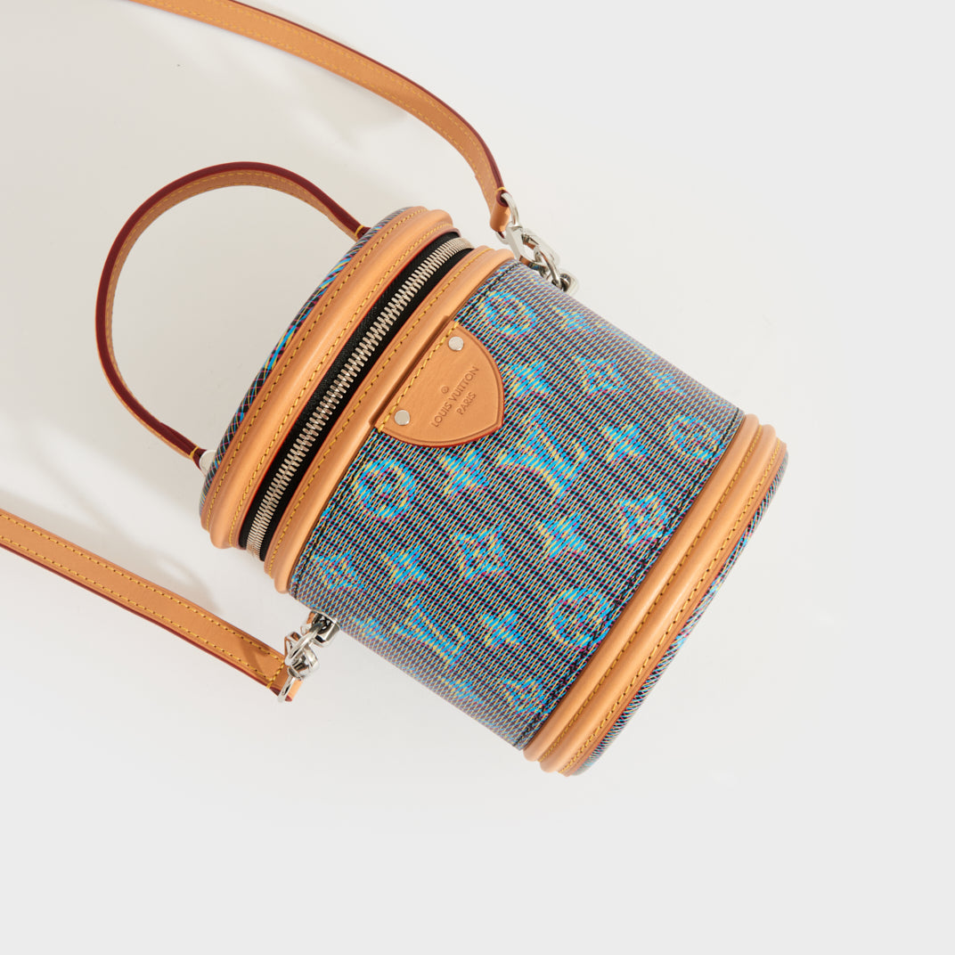 LOUIS VUITTON Cannes Damier Monogram LV Pop Canvas in Blue