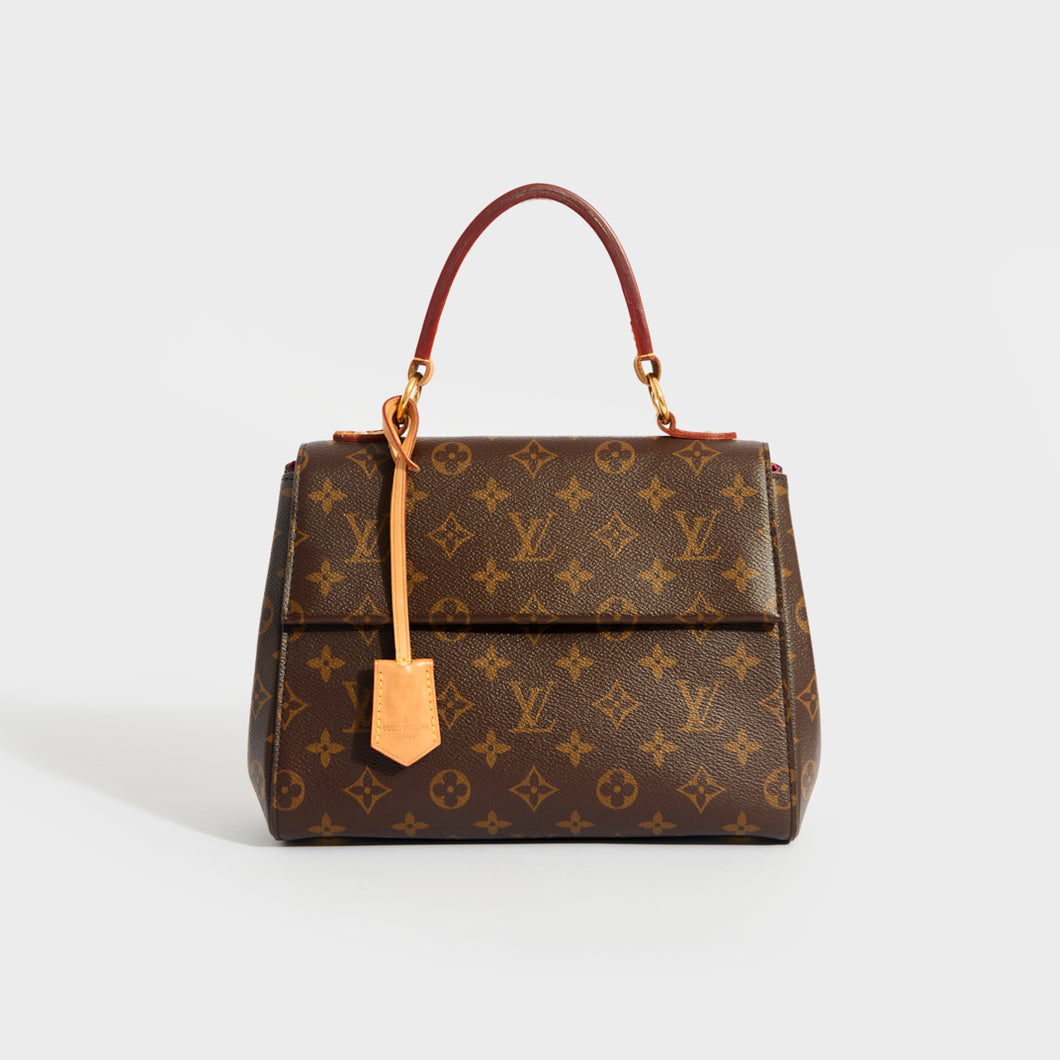 LOUIS VUITTON Flower Monogram Canvas Tote Bag Brown/Red