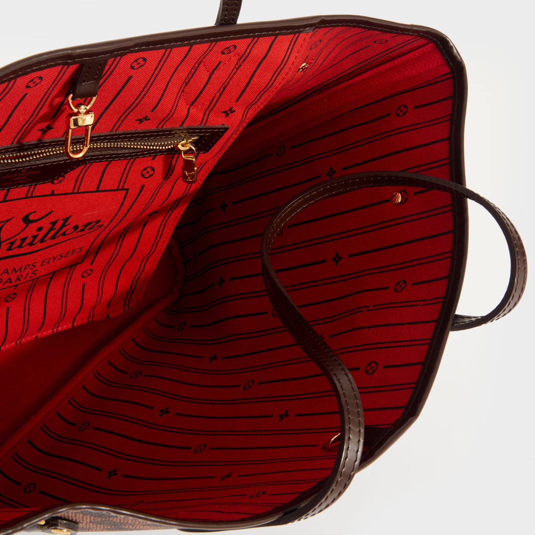 Neverfull MM Tote Bag in Damier Ebene Canvas