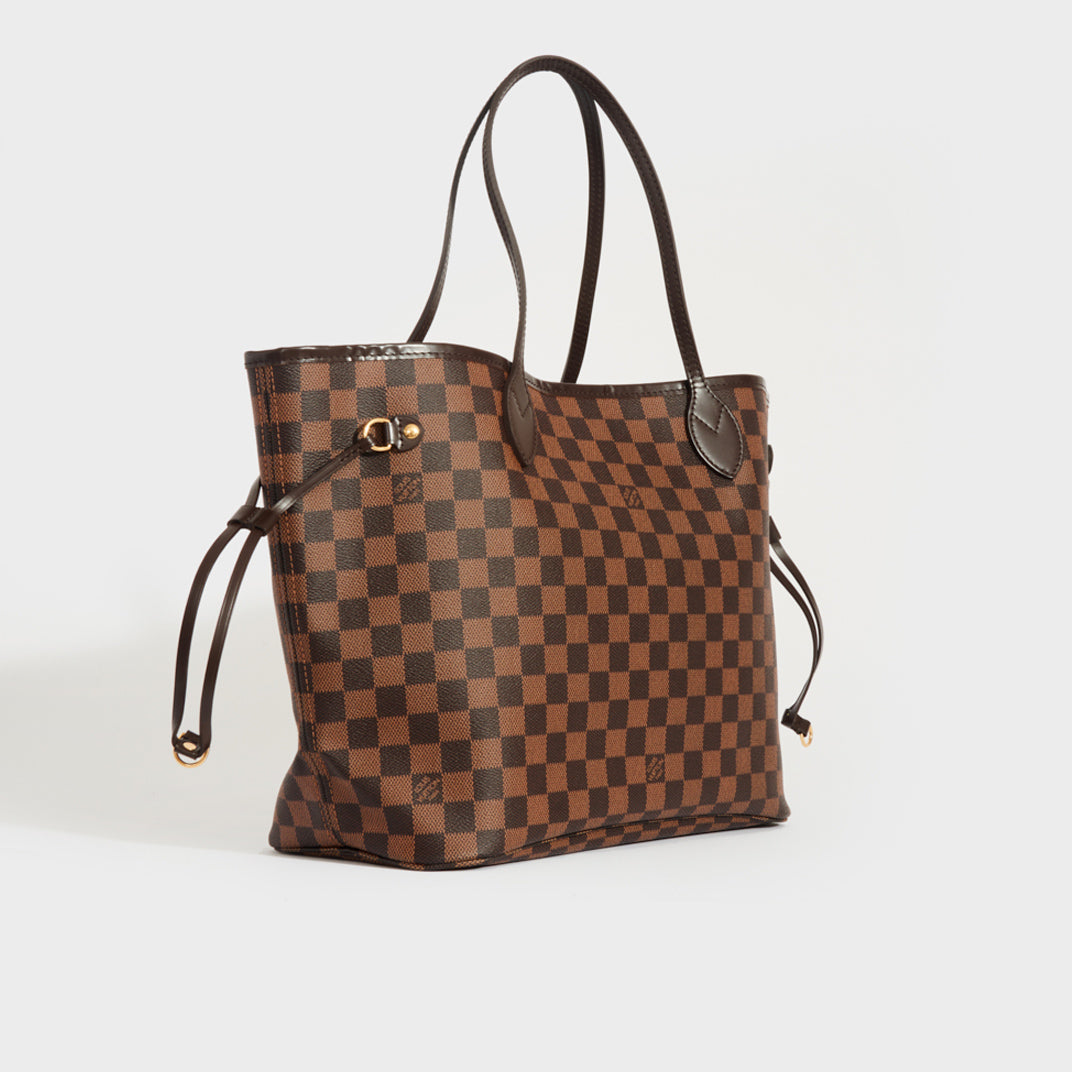 LOUIS VUITTON Neverfull MM Tote in Damier Ebene Canvas 2014