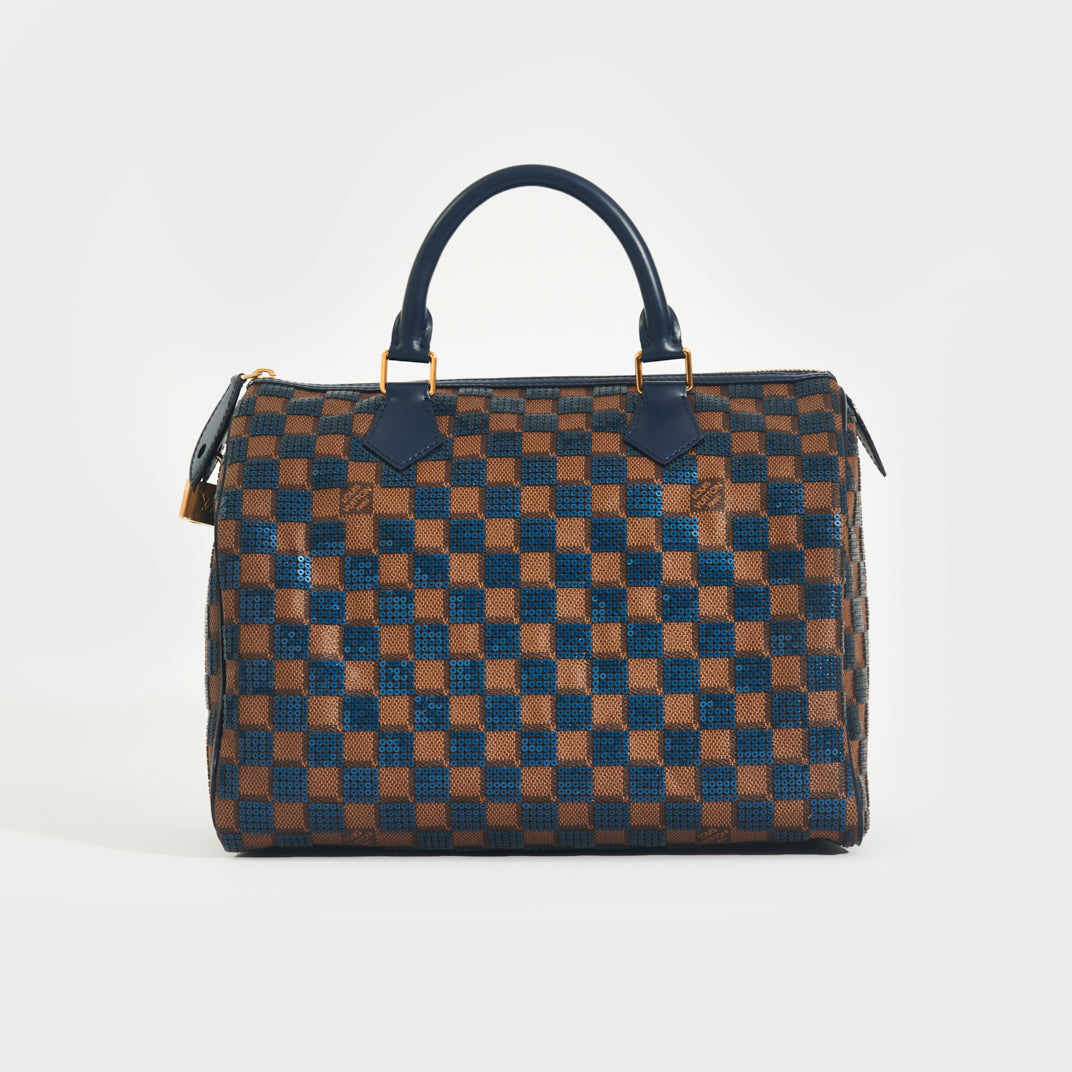 Damier Paillettes Speedy 30 with Navy Sequins