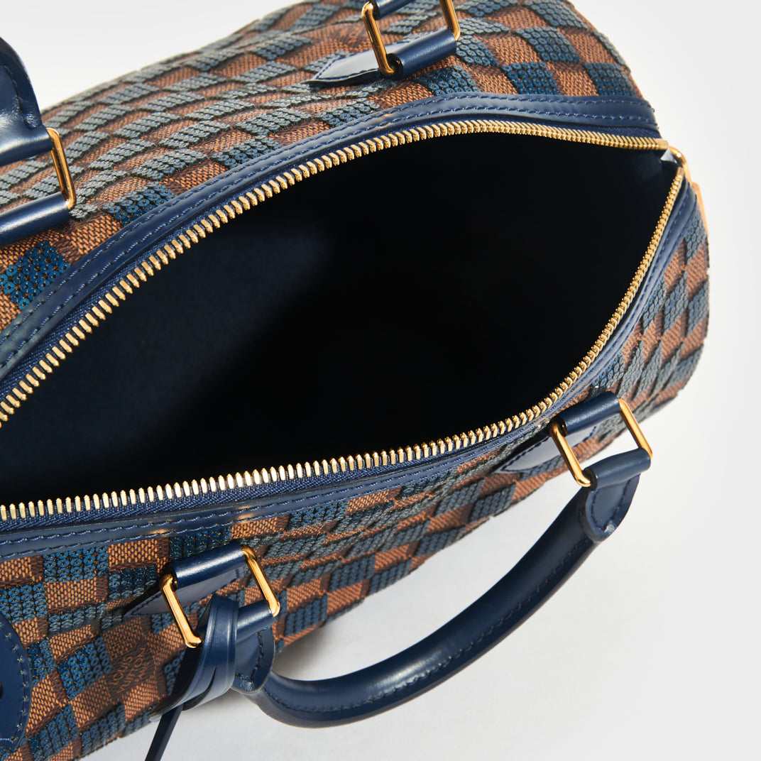 Damier Paillettes Speedy 30 with Navy Sequins