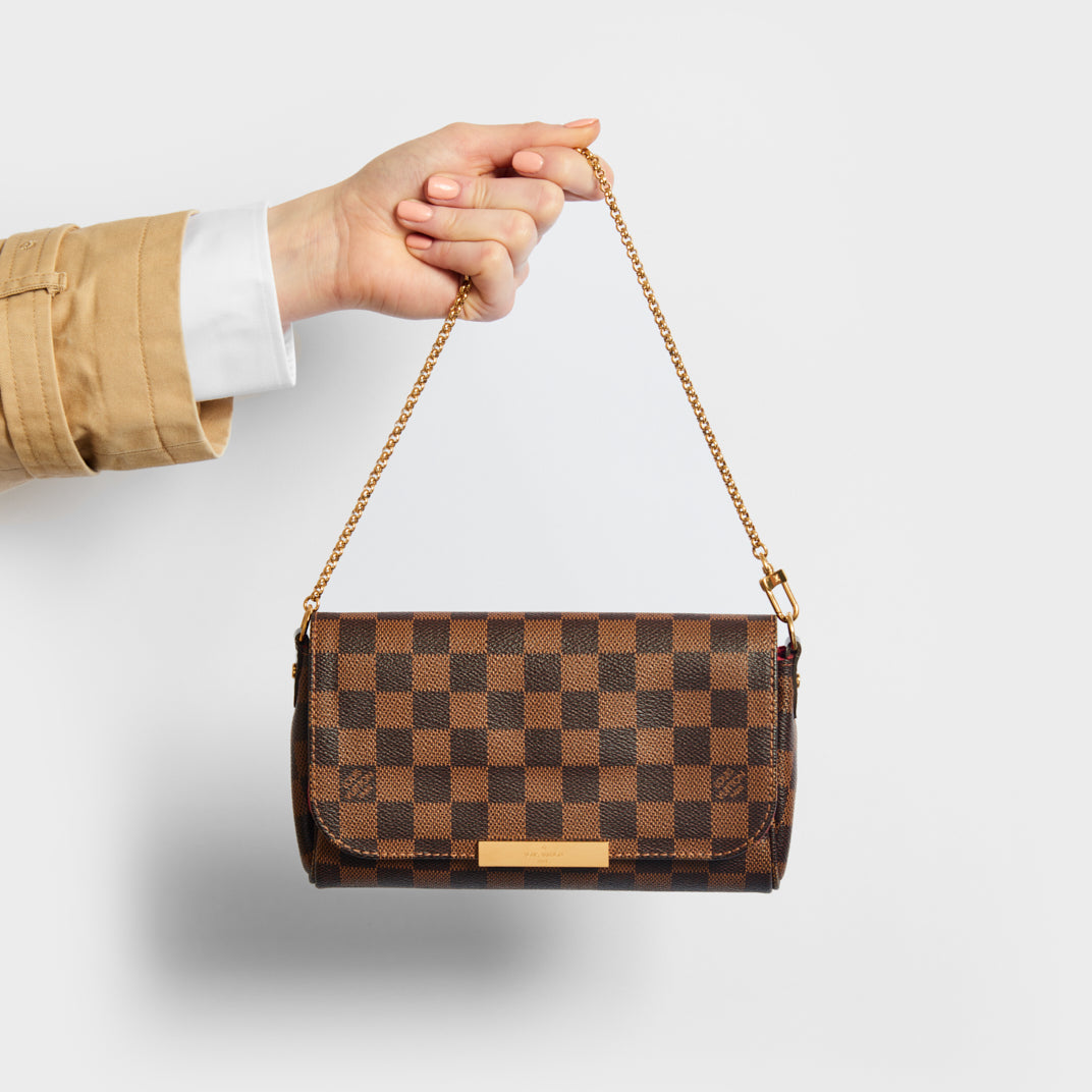 LOUIS VUITTON Favorite PM Bag in Damier Ebene Canvas | COCOON