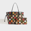 View of the LOUIS VUITTON x Fornasetti Neverfull MM Tote Bag with pouch