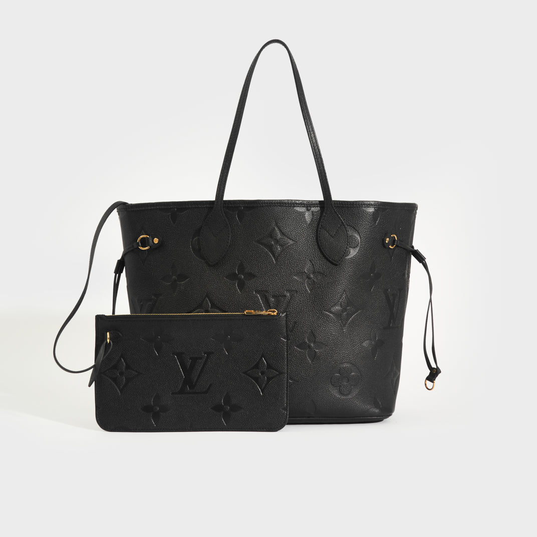 LOUIS VUITTON NEVERFULL MM EMPREINTE LEATHER / LV bag in detail 