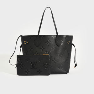 LOUIS VUITTON Monogram Empreinte MM Neverfull Bag in Black