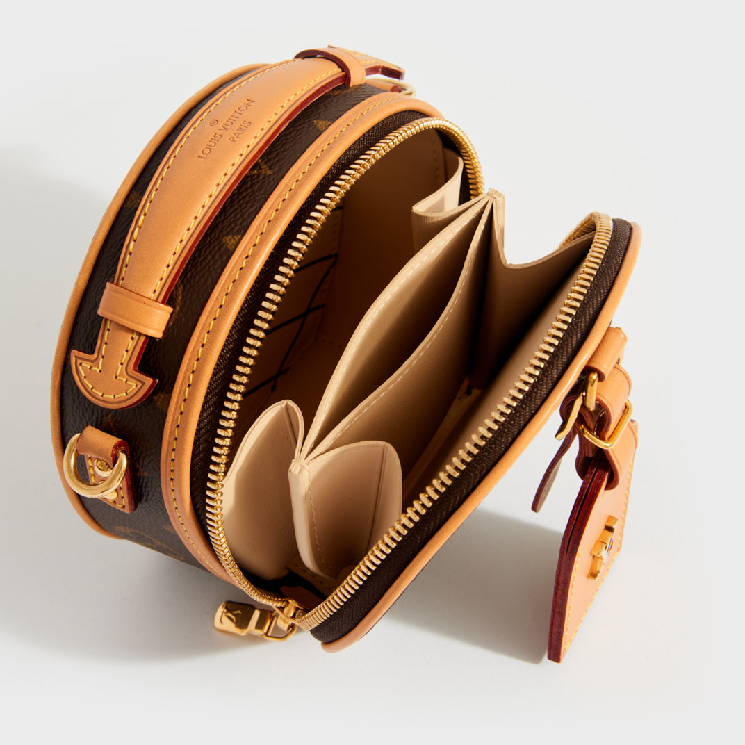 Mini Boite Chapeau in Brown Monogram