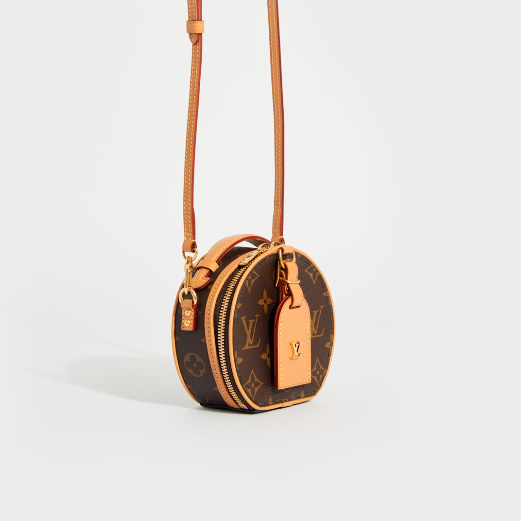 Mini Boite Chapeau in Brown Monogram