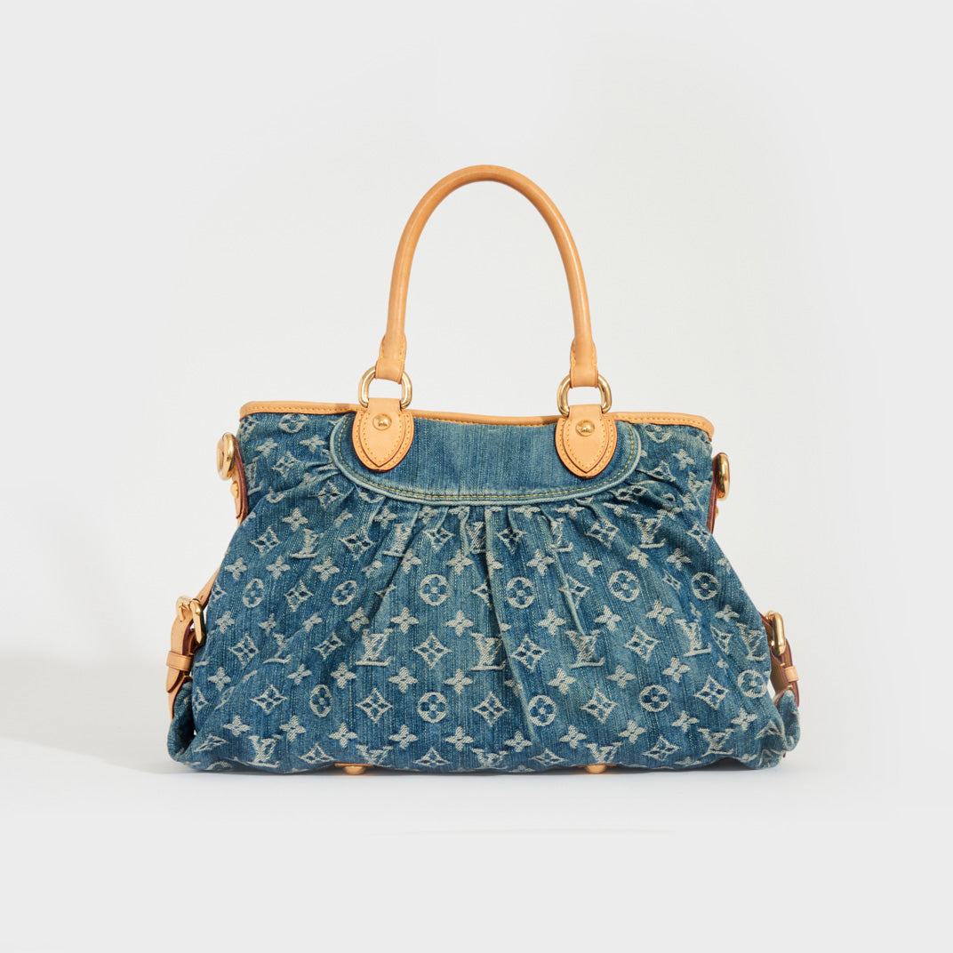 LOUIS VUITTON Monogram Denim Neo Cabby MM in Blue 2007