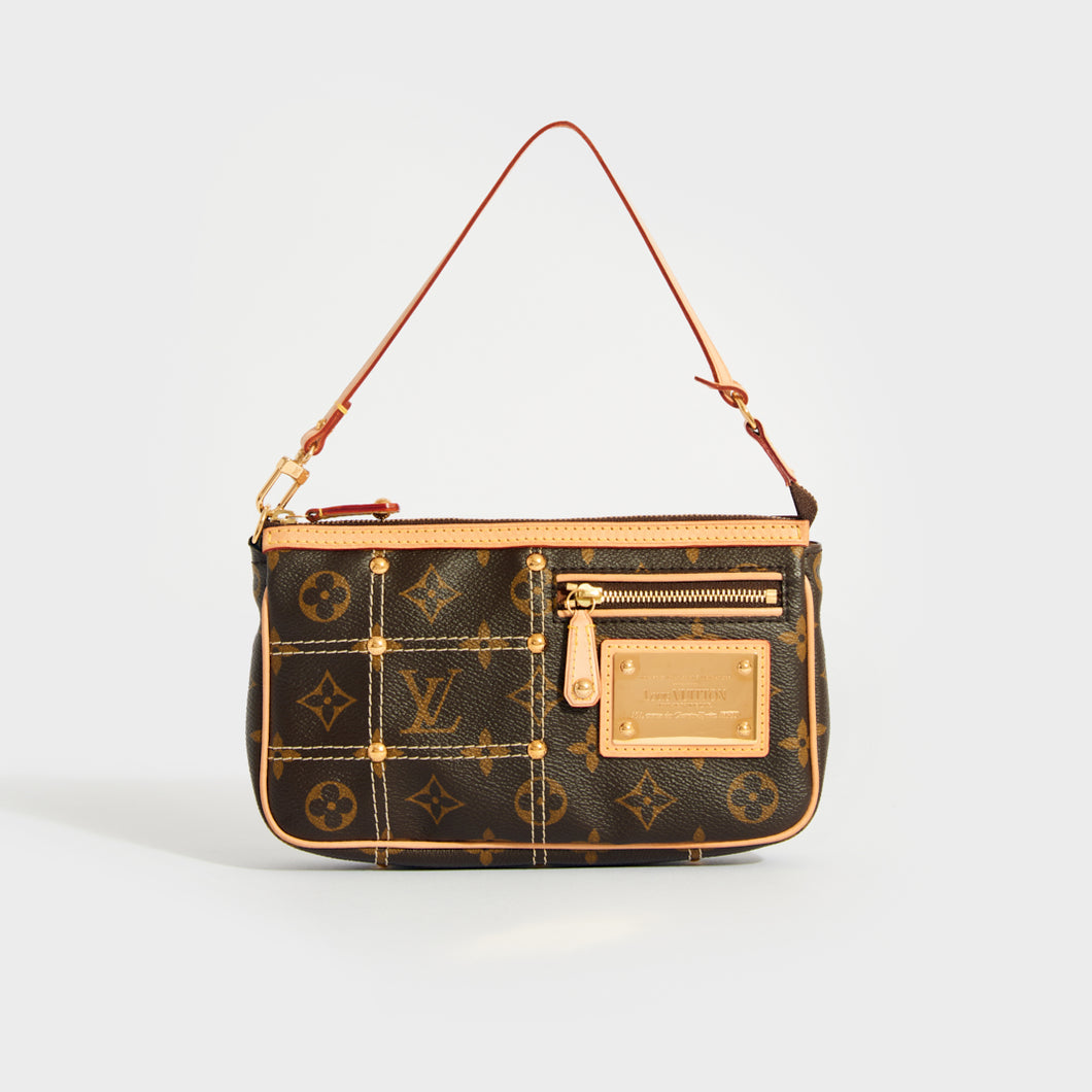 Louis+Vuitton+Pochette+Accessoires+Monogram+Shoulder+Bag+Mini+Brown+Canvas  for sale online