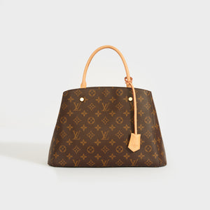Front of the LOUIS VUITTON Montaigne MM Tote in Monogram Canvas