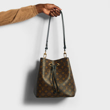 Load image into Gallery viewer, LOUIS VUITTON NéoNoé Bucket Bag in Monogram Canvas with Black Leather