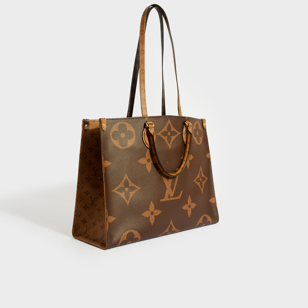 Onthego cloth tote Louis Vuitton Brown in Cloth - 34371033