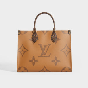 Louis Vuitton Brown, Pattern Print Monogram Giant Reverse OnTheGo mm