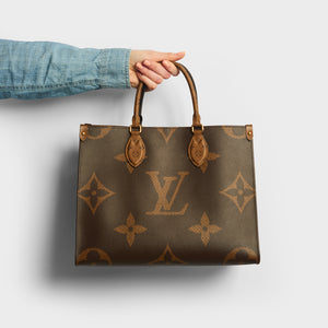 Louis Vuitton Black Monogram Denim and Leather OnTheGo MM Bag