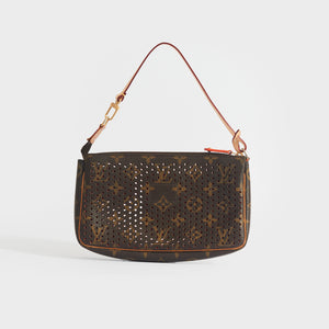 LOUIS VUITTON Perforated Canvas Pochette Accessoires 2006
