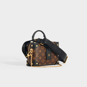 Louis Vuitton Coated Canvas and Leather Petite Malle Souple Bag