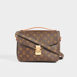 LOUIS VUITTON Metis Pochette Monogram Canvas Crossbody Bag Brown