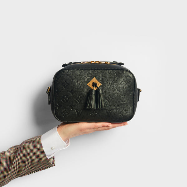 Louis Vuitton Saintonge Handbag Monogram Empreinte Leather Neutral