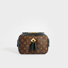 Load image into Gallery viewer, Front view of the LOUIS VUITTON Saintonge in Monogram Canvas and Black Leather