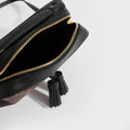 Saintonge Shoulder Bag in Monogram Canvas and Black Leather