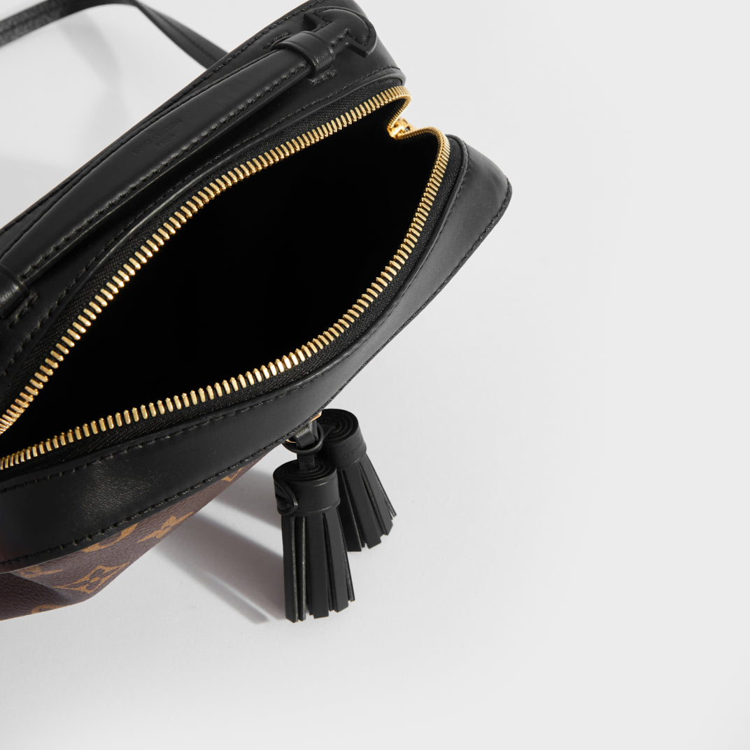 LOUIS VUITTON Saintonge in Monogram Canvas Black Leather COCOON