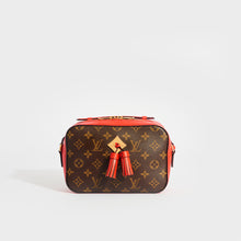 Load image into Gallery viewer, Front view of the LOUIS VUITTON Saintonge in Monogram Canvas and Red Leather 2018