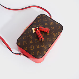 LOUIS VUITTON Saintonge in Monogram Canvas and Red Leather 2018