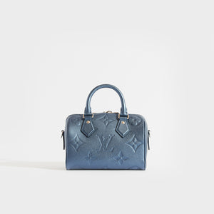 LOUIS VUITTON Speedy Bandoulière 20 Bag in Navy Nacre