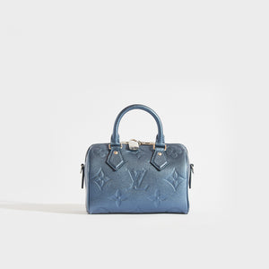 LOUIS VUITTON Speedy Bandoulière 20 Bag in Navy Nacre