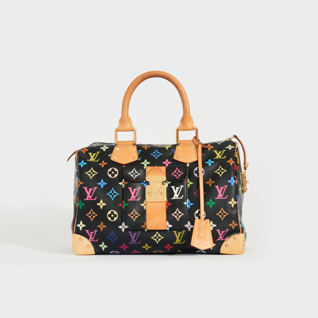 Louis Vuitton White Mini Speedy Murakami Multicolor Top Handle Bag